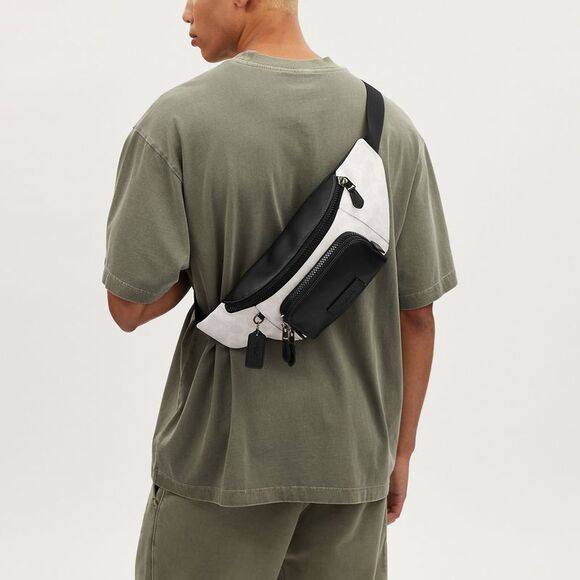 NWT Coach Outlet Track Belt Bag In Colorblock Signature Canvas - Picture 4 of 5